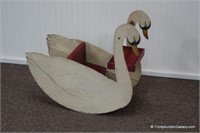 Vintage Primitive Child's Swan Rocker