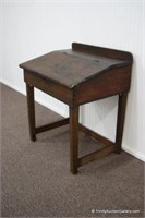 Antique Primitive Pine Slant Top Writing Desk
