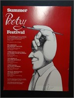 Summer Poetry Festival Poster signed by Artist