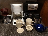 2 Coffeemakers & Tea Diffusers & Pot