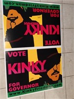 Kinky Friedman Unused Governor Poster