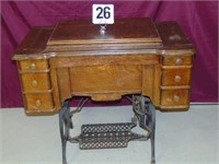 Oak Treddle Sewing Machine