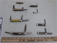 8 Old Pocket Knives - Sabre Japan 844