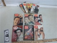 12 Old Tv Guides - 1950s, 1960s, 1970s