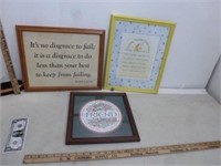 3 Framed Picture Quotes
