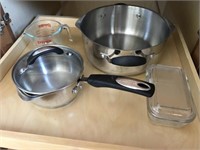 Pot, Pan, Refrigerator Dish and Measuring Cup