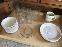 12 Matching Tapered Drinking Glasses and Misc.