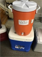 5 Gallon Rubbermaid Water Cooler and Igloo Cooler