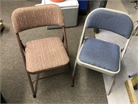 Pair of  Misc. Folding Chairs with Cushions