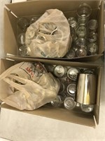 2 Boxes of Kerr and Ball Canning Jars