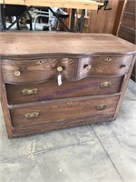 Dresser, curved front top drawers, 38.5 x 21 x 28T