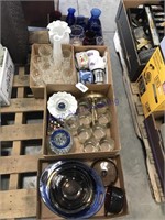 Half pallet--baking dishes, glasses, vases
