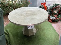 Circular concrete table