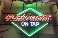 Budweiser On Tap Beer Neon Advertising Sign