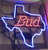 Budweiser Texas Beer Neon Advertising Sign