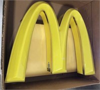 McDonalds Golden Arches Light Up Sign.  Sign is