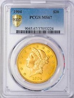 $20 1904 PCGS MS67