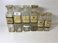 SELECTION OF OLD CHEMIST BOTTLES