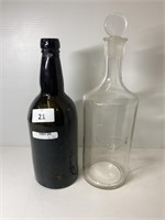VICTORIAN WINE BOTTLE AND LARGE RARE 4711