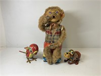 VINTAGE BUBBLE BLOWER MONKEY AND 2