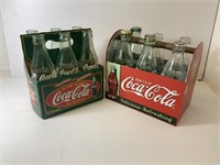 2X COLLECTABLE COCA-COLA 6 PACK OF BOTTLES