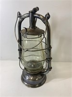 GERMAN HURRICANE LAMP 'PAN' - POLISHED METAL