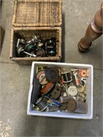FISHING CREEL WITH REELS AND BOX OF