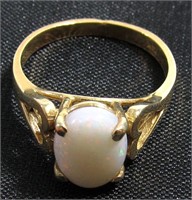 Jewelry 14kt Yellow Gold Opal Heart Ring