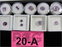 Jewelry Lot Of 11 Unmounted Purple Gemstones