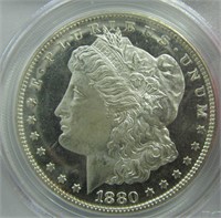 Coin Slab1880-S Morgan Silver Dollar PCGS MS64PL