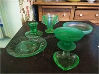 Assorted Green Glass Pieces