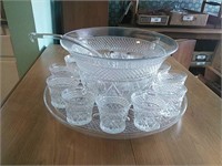 Imperial Glass Corp 15 Piece Vintage Punch Bowl