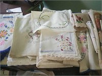 Large Assortment of Vintage Table Squares/Runners