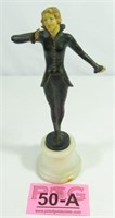 Art Deco Dancing Harlequin Female Statuette