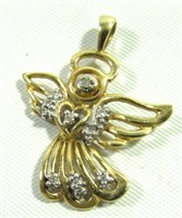 Jewelry 10kt Yellow Gold Angel Pendant