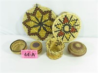 Lot of Native American Indian Style Woven Baskets