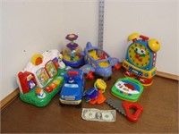 Toy Lot Primarily Battery Op. Vtech, Fisher-Price