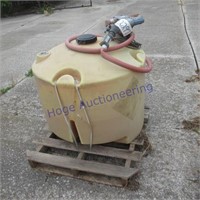 100 gal poly transfer tank w/12V pump & meter