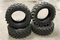 (4) NEW SOLIDEAL GRIPPERS SKID STEER TIRES