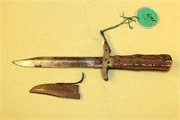 WWII Folding Knife w/ Scabbard (no markings & 5.5"