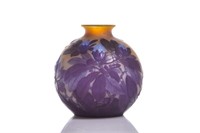 ART NOUVEAU GALLE CAMEO GLASS VASE