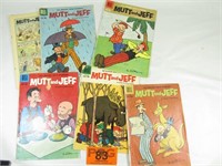 Lot of 6 Vintage Dell Comic Books "Mutt & Jeff"