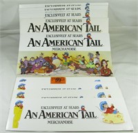 Lot of 14 "American Tail" Sears Merchandise Signs
