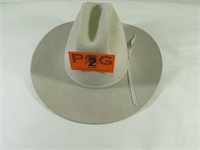 Stetson Felt Cowboy Hat Grey Size 7-1/8