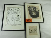 Art Lot of 3 Vintage Comic Strip Copley Collection