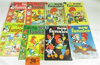 Lot of 9 Vintage Dell Comic Books "New Funnies"