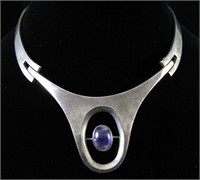 Jewelry Sterling Silver & Purple Gemstone Necklace