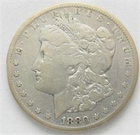 Coin 1880-CC Morgan Silver Dollar   VG+