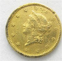 Coin 1851 Type 1 Liberty Head $1.00 Gold Coin