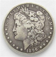 Coin 1896-S Morgan Silver Dollar F/VF